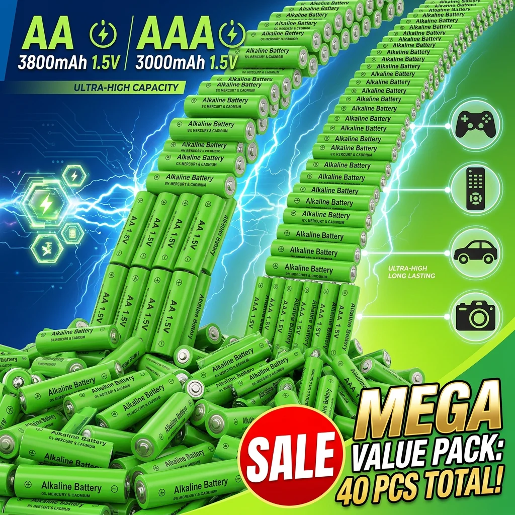 1.5V AA AAA 3800mAh 3000mAh Batteries 4-50Pcs 2A 3A Rechargeable Alkaline Battery for Mouse Remote Computer Clocks Electronics