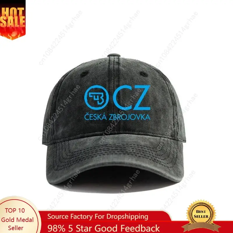 

2025 Ceska Zbrojovka Baseball Caps Distressed Hats CZ Firearms Cap Men Women Retro Outdoor Summer Adjustable Hats Fashion