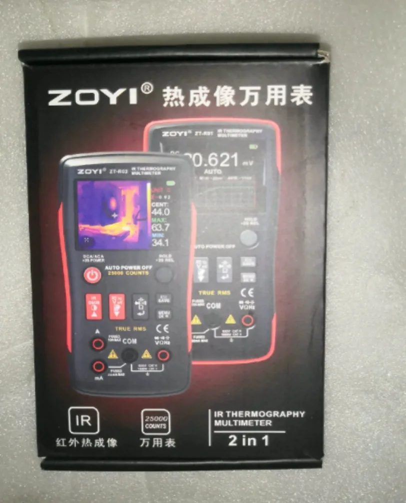 1pc ZOYI R02 2 in 1 Thermal Imaging Multimeter 2.4'' Touch Screen IR Thermal Camera*SY view 2