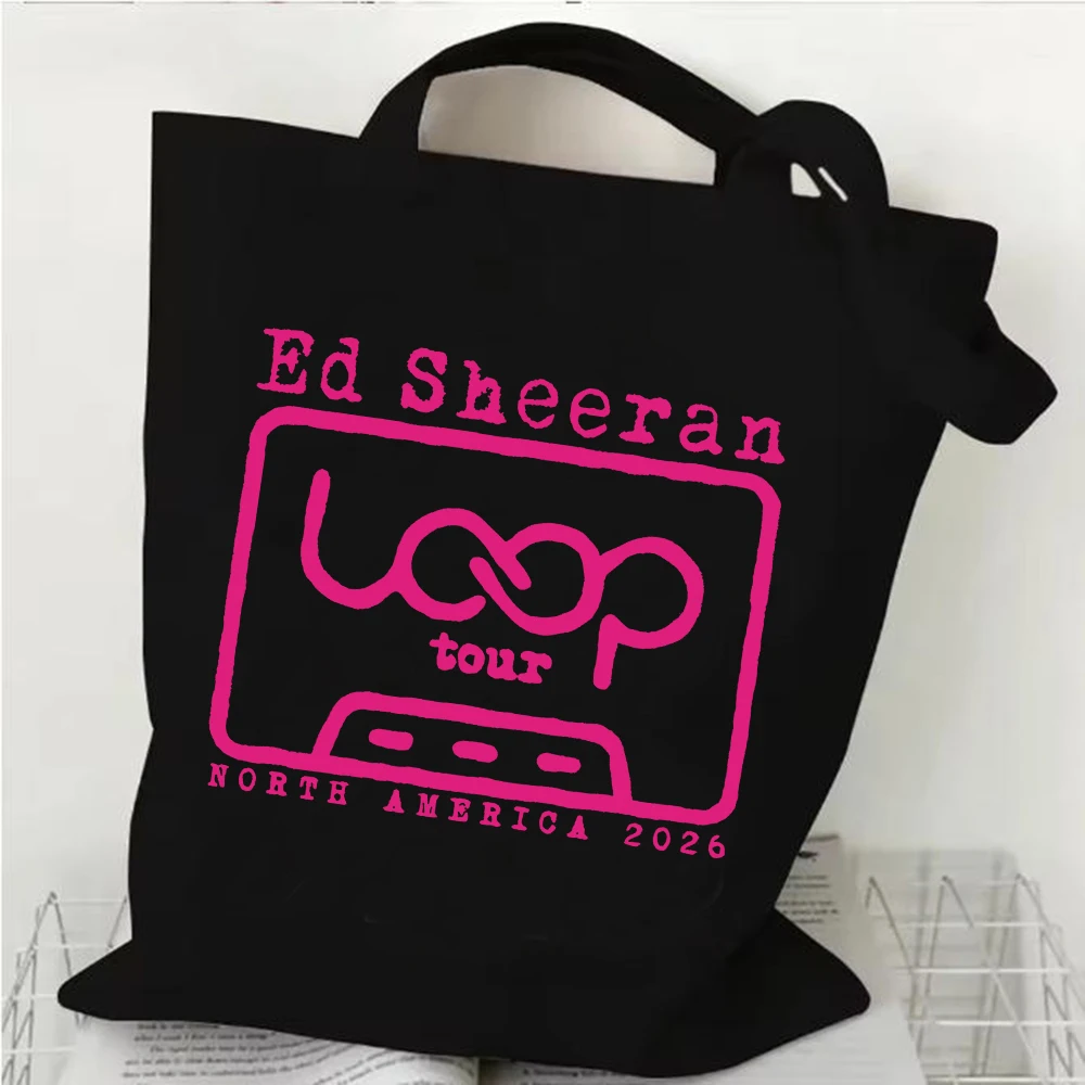 

Ed Sheeran Loop Australia Tour 2026 Graphic Shopping Bag Canvas Shopper Bag Girl Shoulder Tote Bags