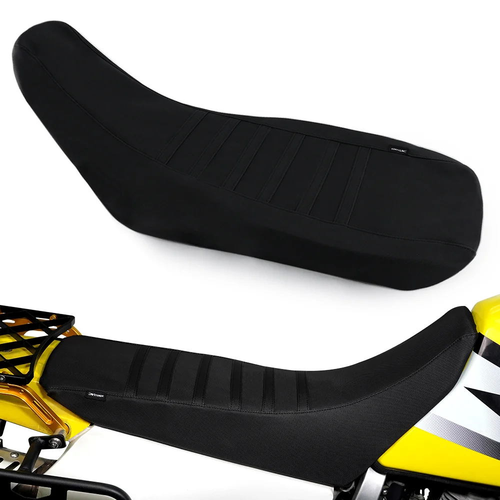 

For SUZUKI DR650 DR 650 1996-2025 Motorcycle Waterproof Non-Slip Seat Cover PVC Leather Striped Grip Gripper Seat Cushion Cover