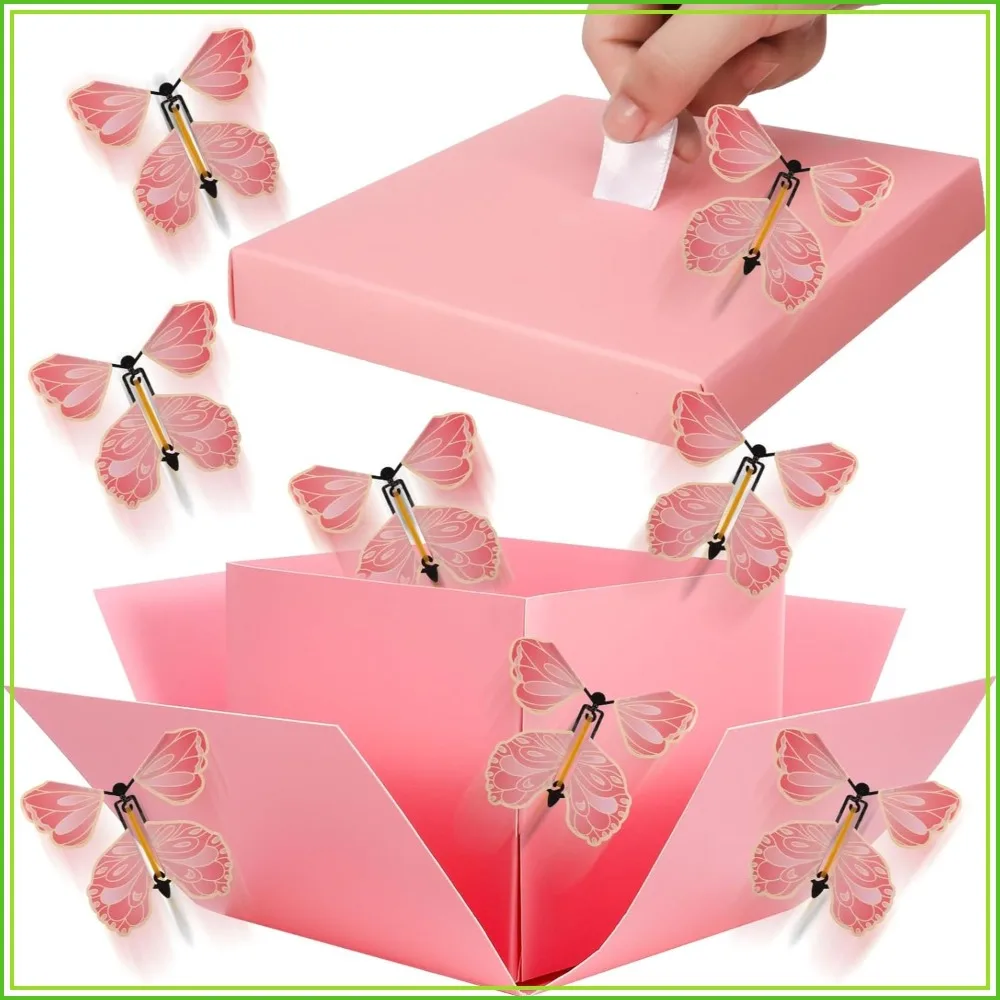 

Butterfly Explosion Cardboard Gift Box, Flying Surprise Box for Birthday, Wedding, Anniversaries, Christmas