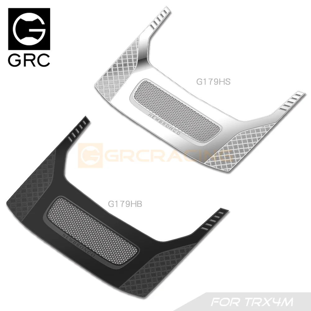 Decoración de capó estilo H, carcasa de coche de simulación de acero inoxidable, hoja protectora de Metal G179hs para 1/18 Traxxas Trx-4m Bronco Trx4m