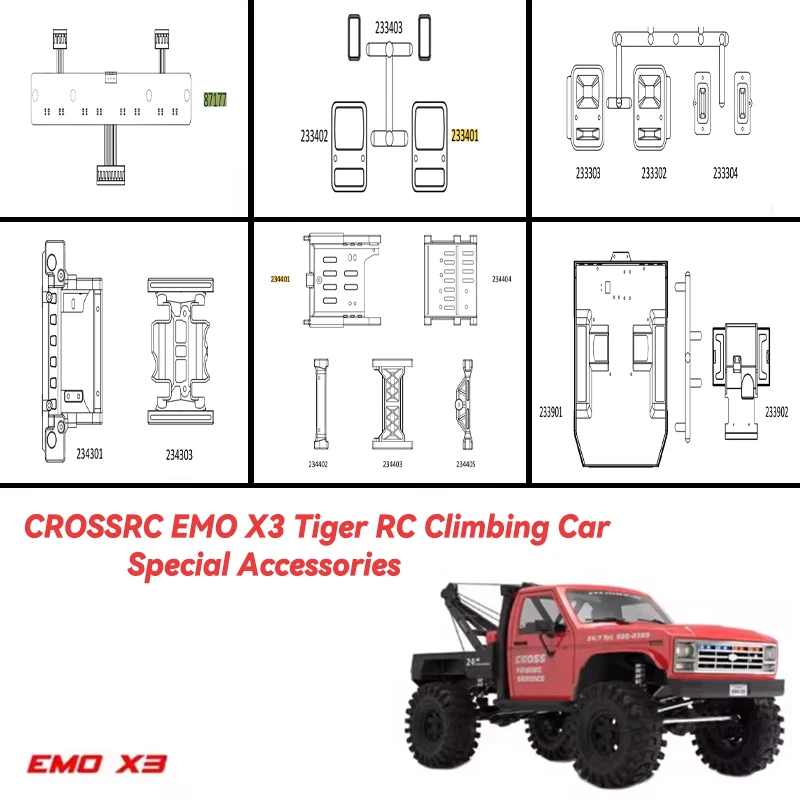 CROSSRC EMO X3 Tiger RC Climbing Car Special Accessories