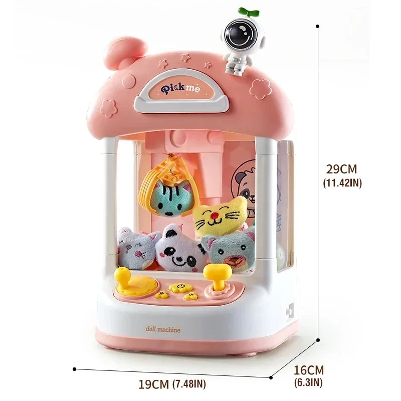 Mini Kran Spiel Puppe Maschine Spielzeug mit Licht Musik für Kinder Cartoon Astronaut Tabletop Brett Spielen Spiel Kinder Spielzeug Geschenk