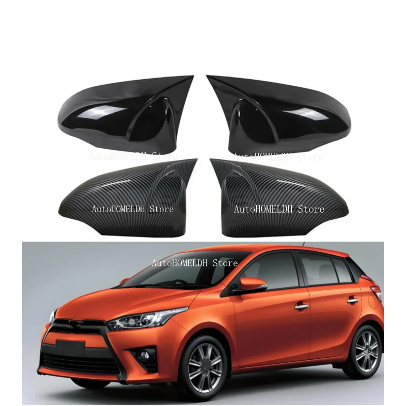 Rearview Side Mirror Cover Wing Cap Sticker  For Toyota Yaris Vitz XP130 MK3 2013 2014 2015-2019 2016 2017Rear View Case Trim