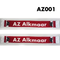 18x145cm Size Holland AZ Alkmaar Red Knitted Scarf for Fans AZ001