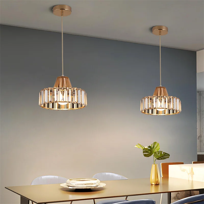 Lámpara de araña Led de cristal, lámpara de techo colgante para interiores, Plafon Lustre, decoración del hogar, luminaria colgante