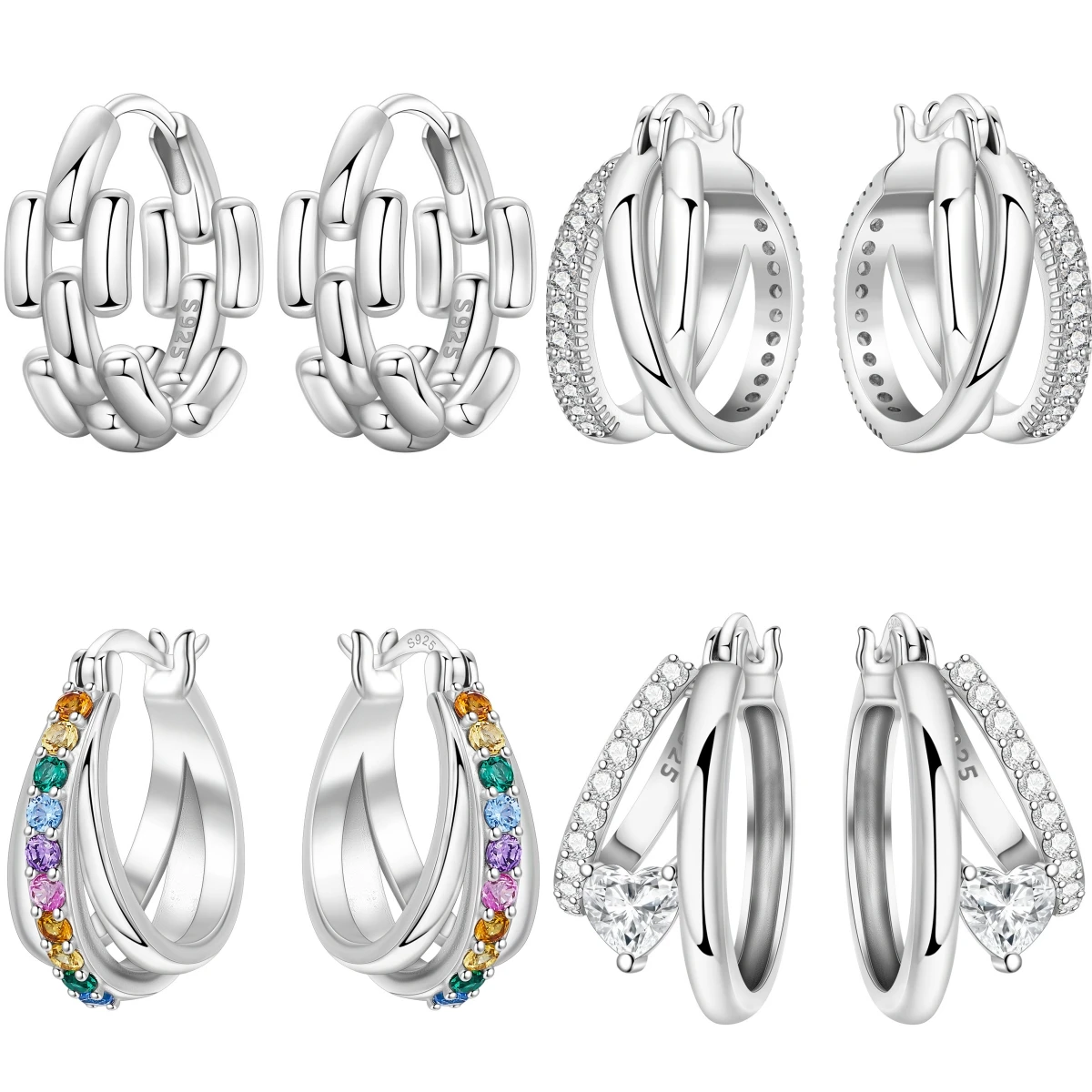 

Orstarry 925 Sterling Silver Minimally Designed Earrings Silver Hoop Earrings For Women Jewelry Original Party Gifts