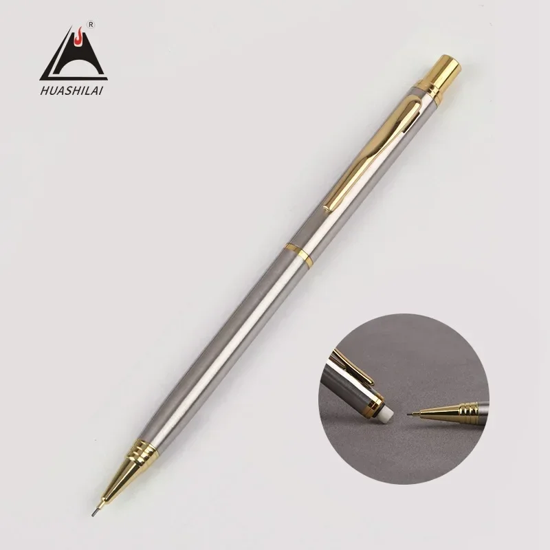 10PCS  Press the metal 0.5MM pencil, student's active automatic pencil