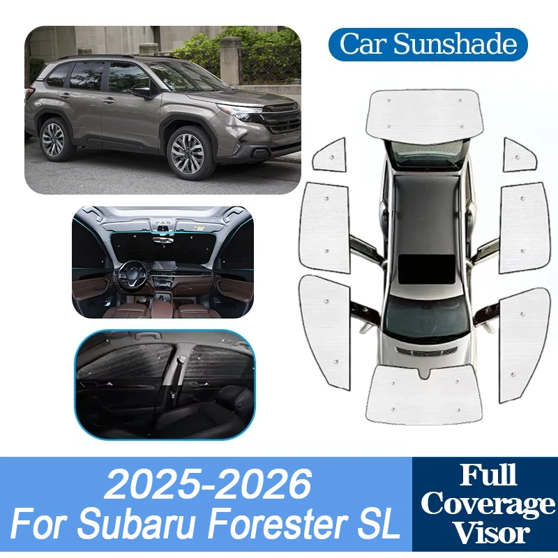 

For Subaru Forester Accessories SL MK6 2025 2026 Car Window Cover Aluminum Foil SunShade Block UV Protector Heat Shield Al Foil