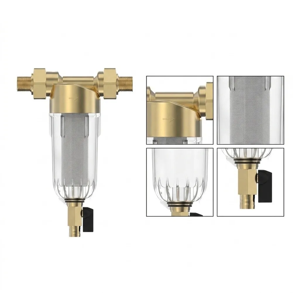 Whole House Water Purifier with Siphon Backwash Copper Alloy Construction 22 for x 17.8 for x 4.2 cm for Stable Flow Rate