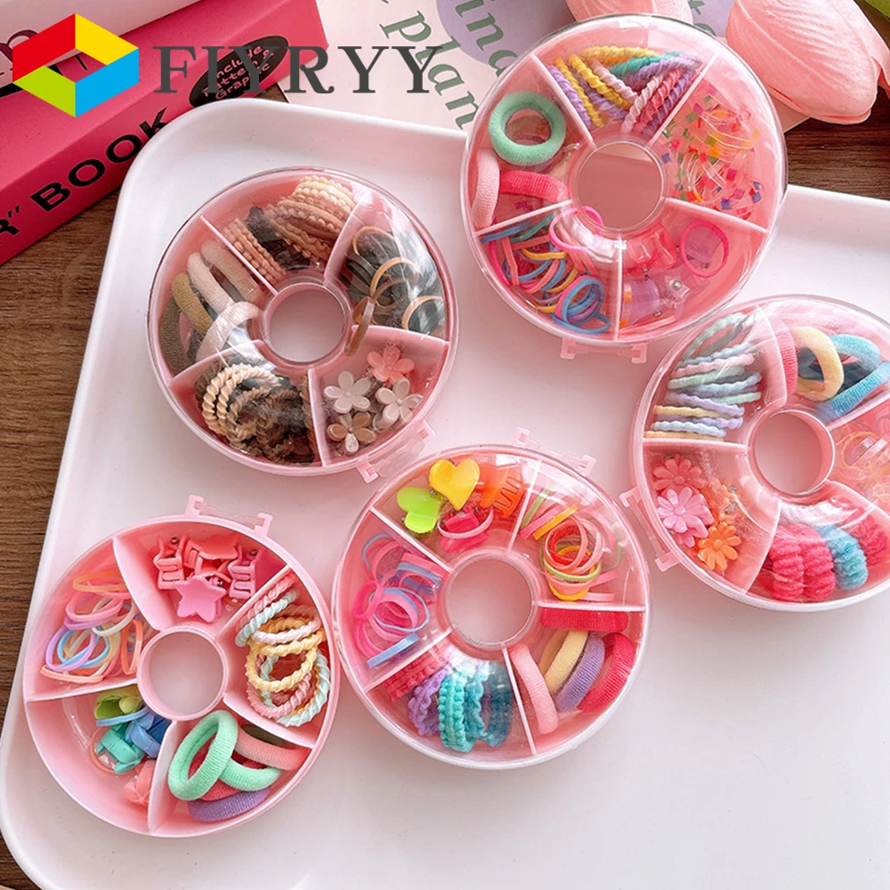 Girls Hair Accessories Set Elastic Hair Ties Candy Colorful Baby HairClips Elastic HairBands New Headwear for Baby Girl Child