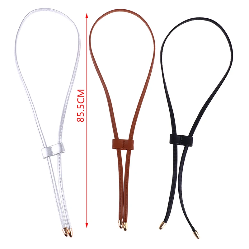 Women Detachable PU Leather Bag Strap DIY Replacement Bucket Bag Drawstring Rope Backpack Beam Pocket Purse Accessories 4 Colors