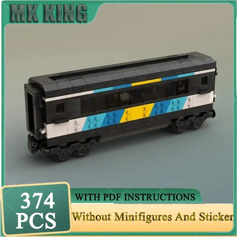 

Moc Building Blocks Brightline Passenger Car Model Locomotive Technology Bricks DIY Assembly Train Mechanical Tools Toy Gift