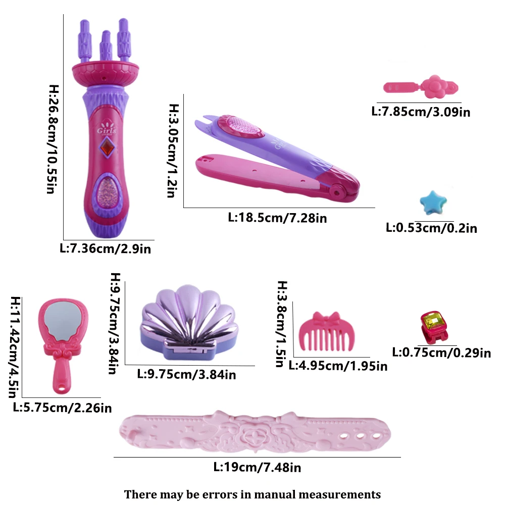 Bastone per editing dei capelli fai-da-te Giocattolo Intrecciatura Clip Stringa Bastone Macchina Gioielli Corda Perline Gemma Accessori Styling Ragazza Casa da gioco Regalo