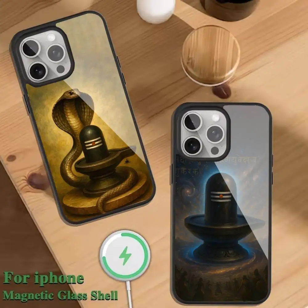 

Lingam India Belief Phone Case For Magnetic Wireless Charge Cover For iphone 16 15 14 13 12 11 Pro Max Plus Coque