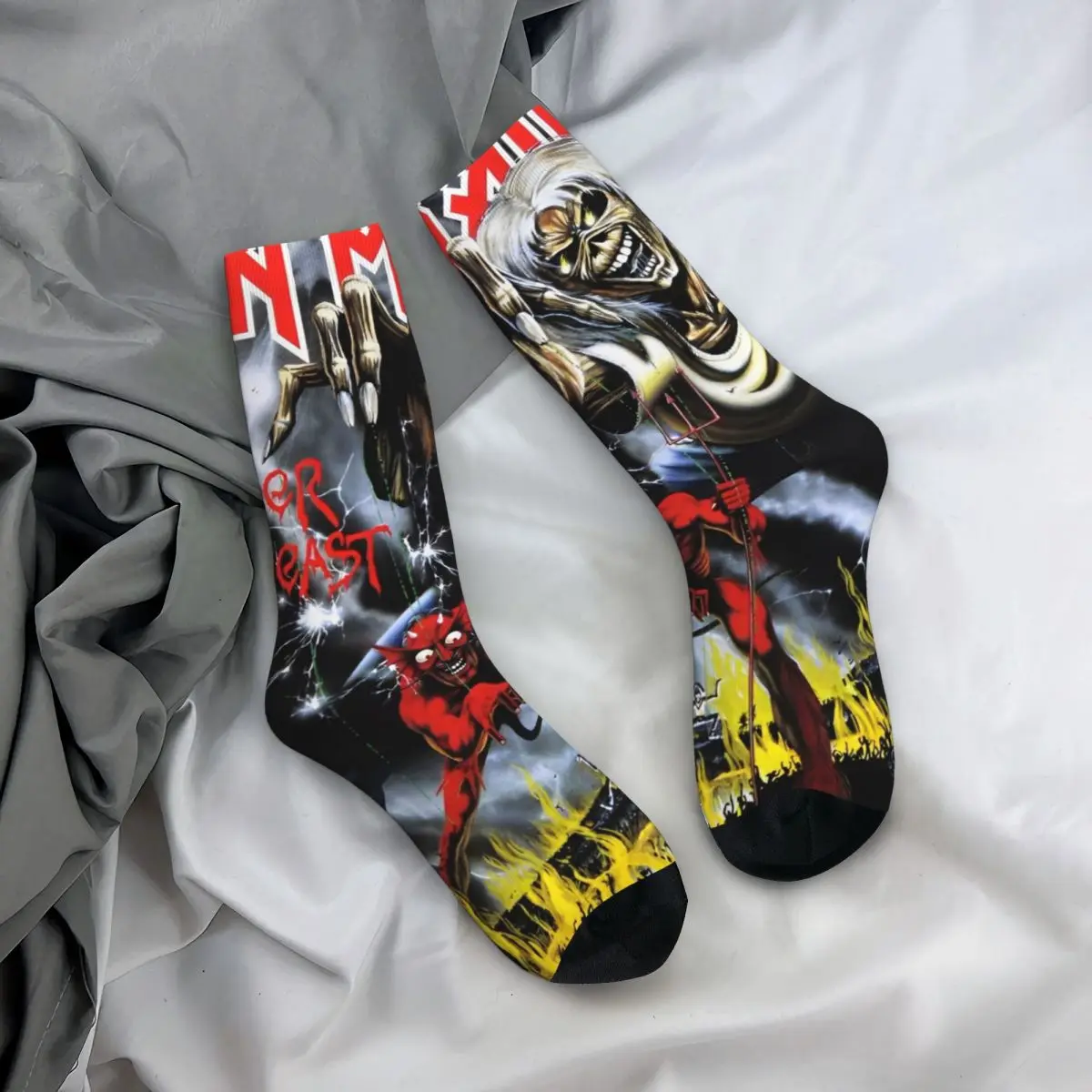 

Iron Maidens Stockings Creazy Design Graphic Harajuku Socks Autumn Anti Skid Socks Men's Climbing Soft Breathable Socks