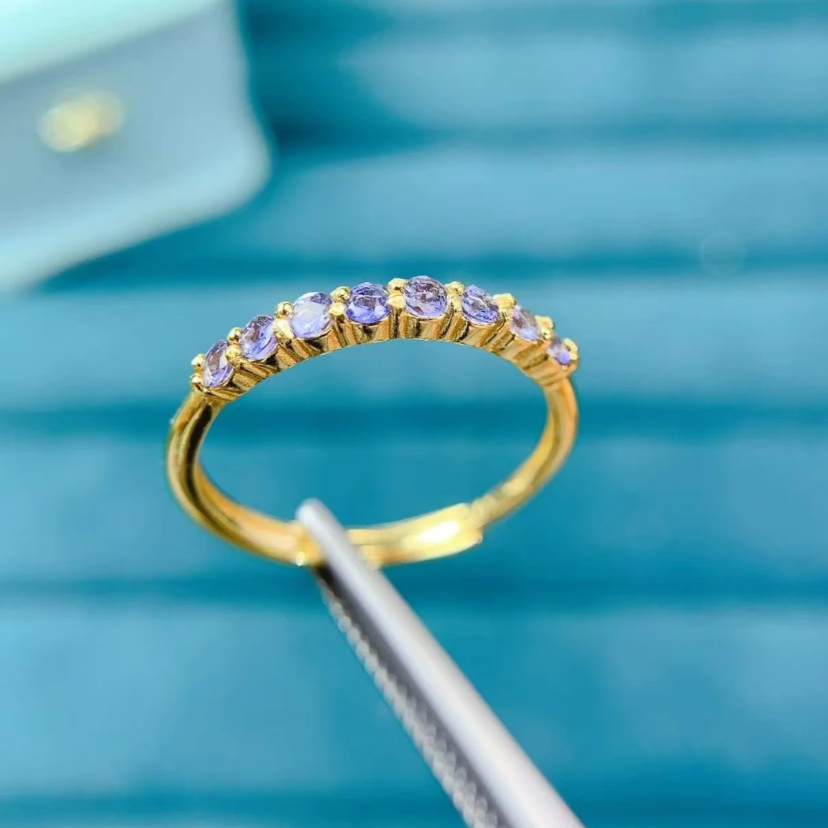 VVS Grade Tanzanite Ring Solid 925 Silver Tanzanite Jewelry with Certificate Birthday Gift for Women