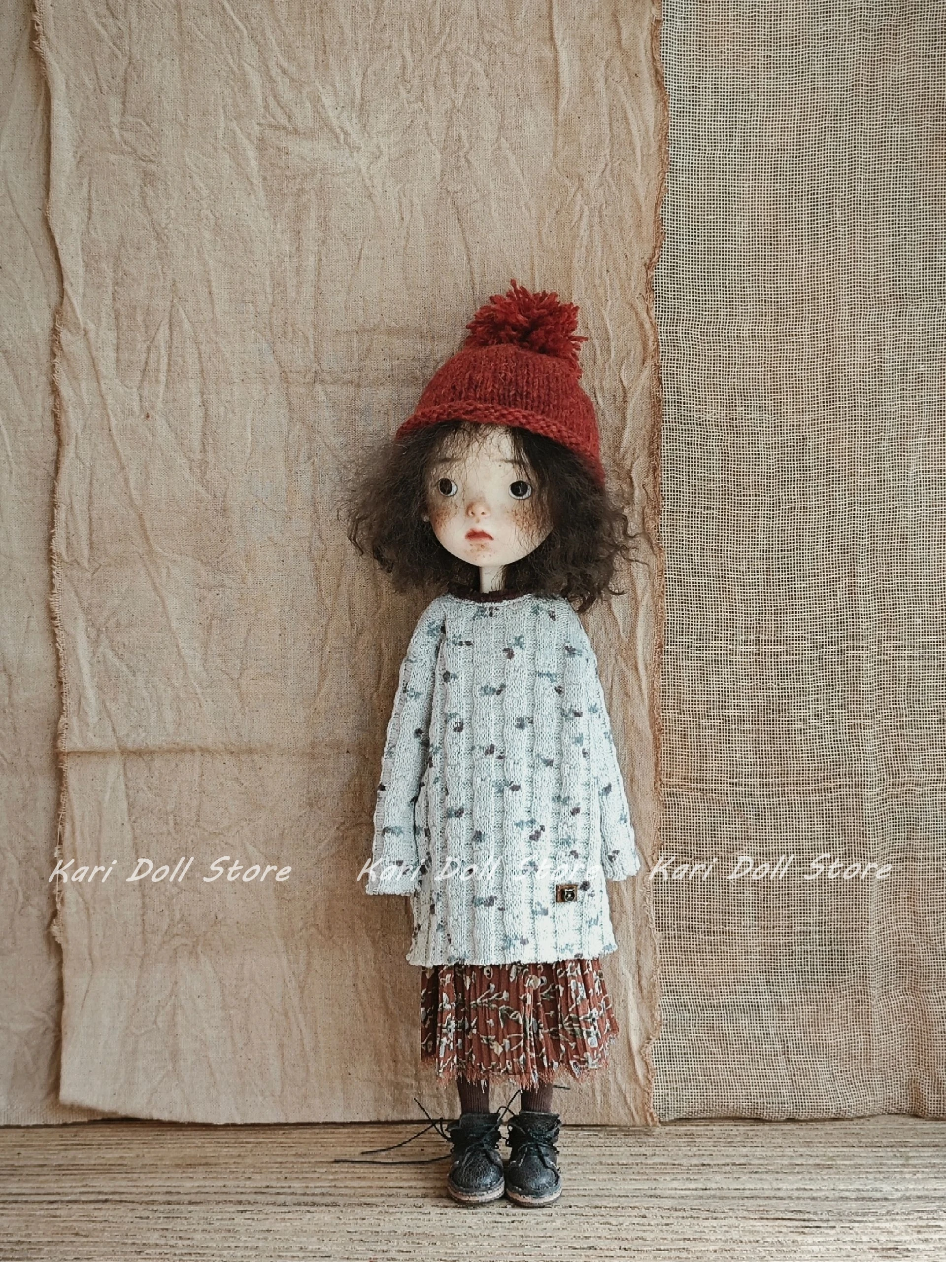 Kari-Puppenkleidung und Röcke 2025, gestrickter langer T-Rock, lange Socken für Landazz Landoudou Doll