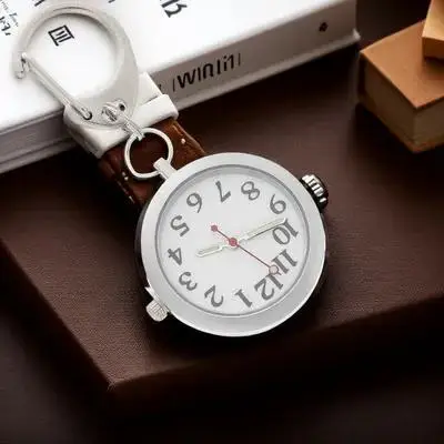 

Night Glow Pocket Watch Stainless Steel Luminous Nurse Clip Watch For Doctors Girls Hanging Chest Timepiece Buckle Design