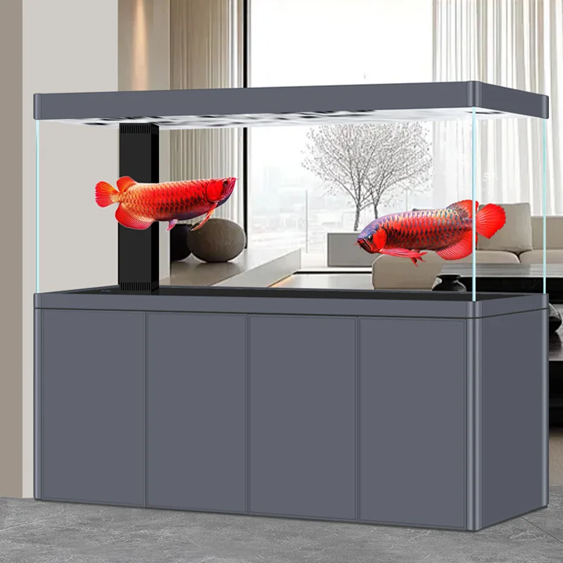 Nova liga de alumínio arredondada dragão tanque de peixes sala estar casa