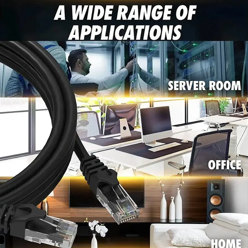 Network Ethernet Cable High Speed Lan Cable RJ45 Patch Cable For Router PC Computer