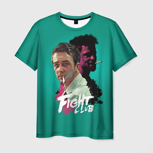 Classic Movie Fight Club 3D Print T-Shirts Streetwear Men Fashion Oversized O-Neck Short Sleeved T Shirt Tee Tops Clothing