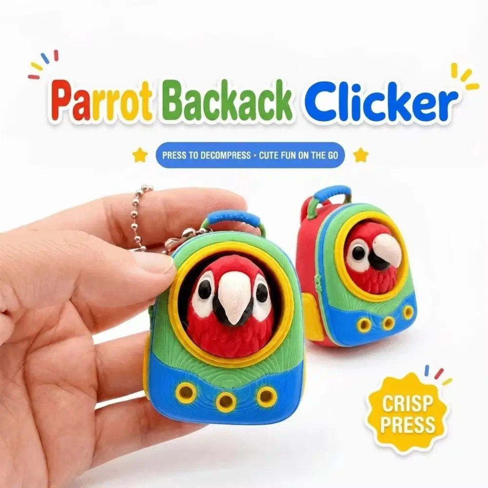 3D Printed Mini Pet Backpack Click Cute Press Design Fidget Keychain Cute Cartoon Kawaii Style Pendant Decoration