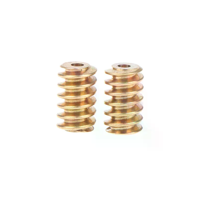 1PCS 0.5 Modulus 1.98mm/2.28mm/2.98mm Aperture Hole Diameter Single-head Copper Worm Gear Matching 2mm/2.3mm/3mm Shaft