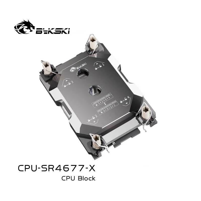 

Bykski CPU Cooling Block Watercooler For INTEL LGA4677 Server AI Cloud Computing Liquid Cooling CNC Metal Cooler, CPU-SR4677-X