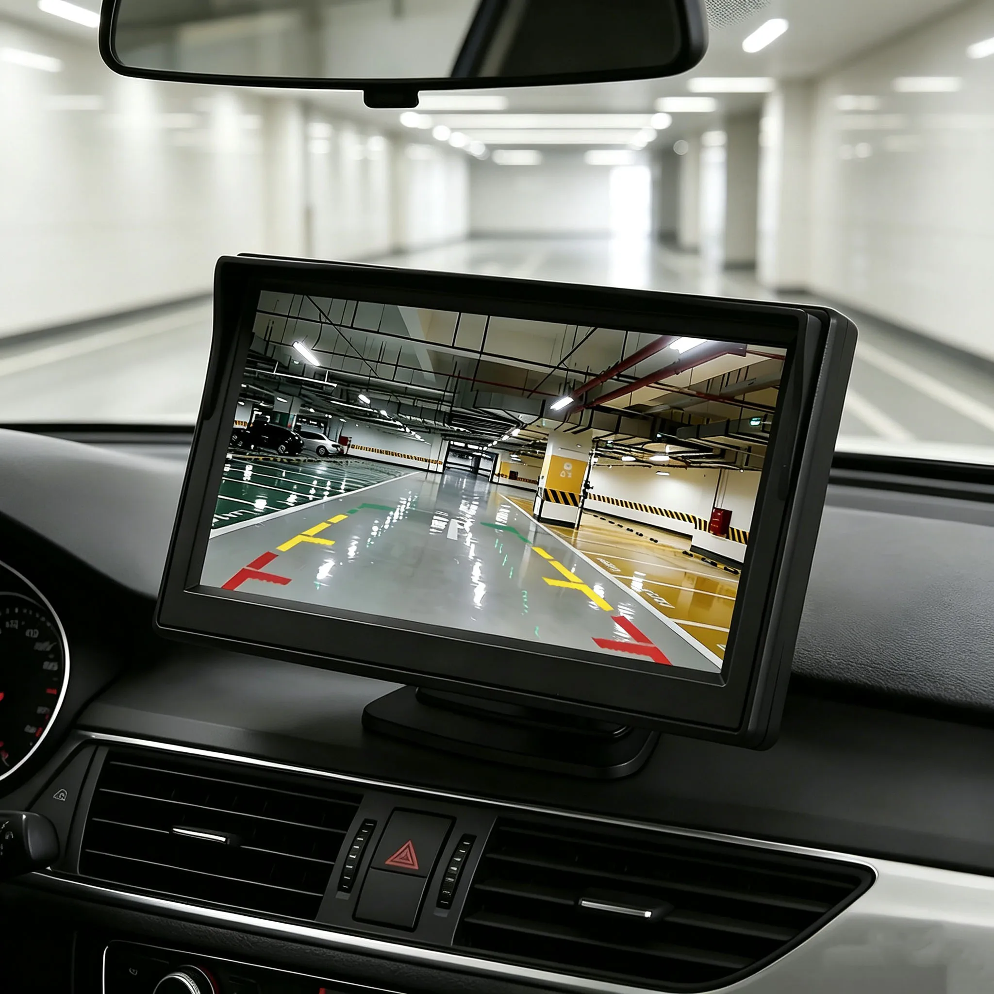 Écran de voiture 4,3 pouces, image HD pour la marche arrière, facile à installer, moniteur de voiture universel, caméra de recul pour angle mort.