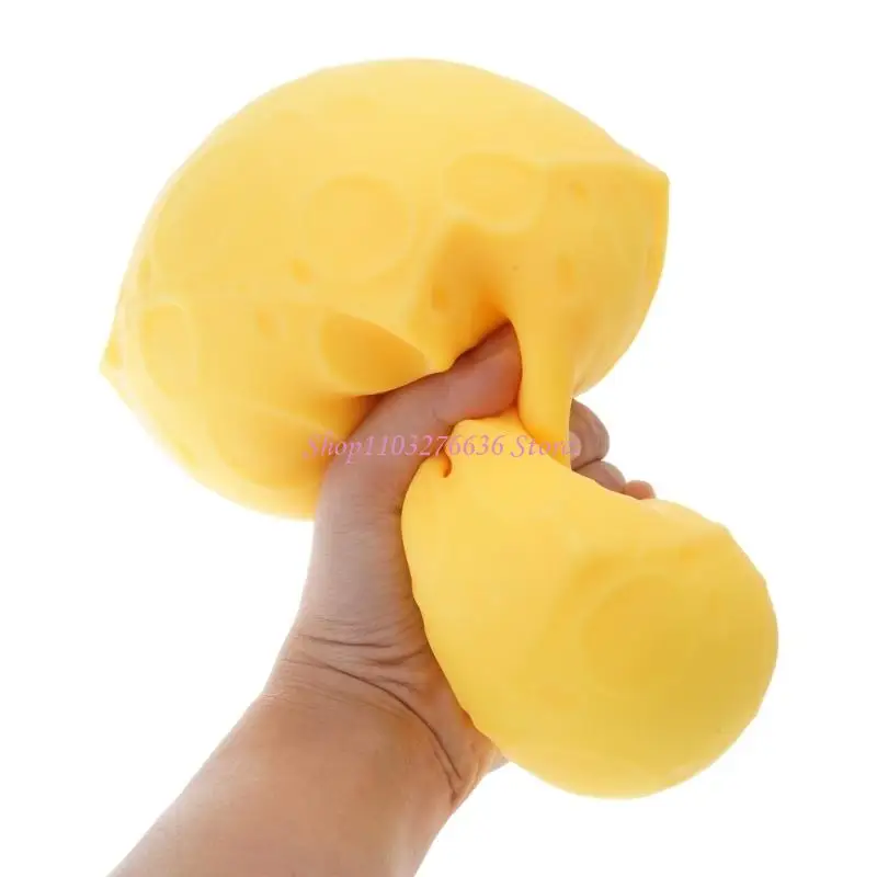 R6FD Huge Square Cheese Handheld Toy Portable Stress Relief Gadget School Home Use