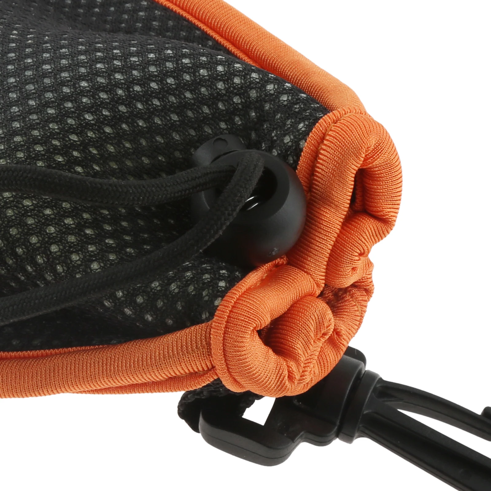 Bolsa de plástico de nailon para limpieza de pelotas de Golf, accesorio de bolsillo práctico y portátil, color negro y naranja, 22,5X10,6 cm, 1 unidad