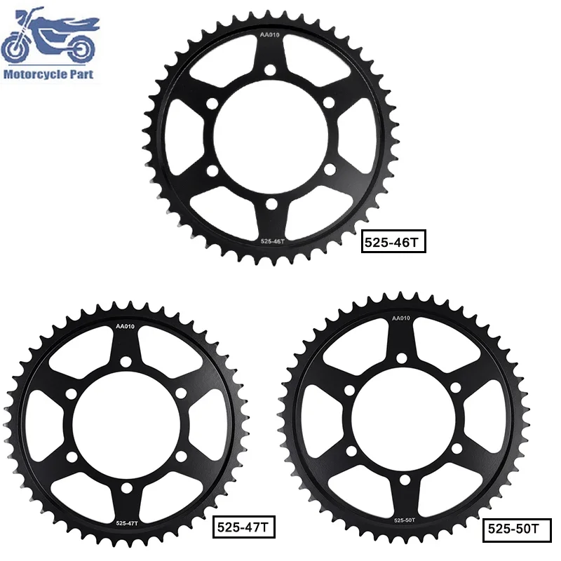 

46T 47T 50T 525 Chain Rear Sprocket for Triumph 800 Tiger 2011-2016 XC XR XRX 675 Daytona 2006-2017 660 765 Street Triple R S RS