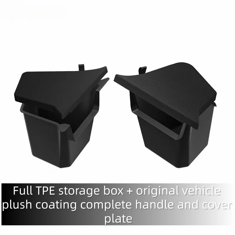 HX Car Trunk Side Storage Box For Tesla Model Y juniper 2025-2026 Flocking TPE Cover Mat Partition Board Stowing Space 6