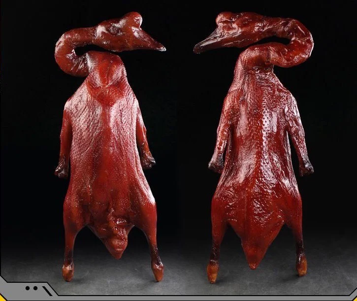 Modelo de pato asado de Beijing, modelo de ganso asado crujiente no graso, modelo de pato asado, colgante, pato falso