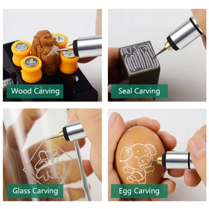 قلم نحت كهربائي لاسلكي صغير 3 سرعات USB أدوات دوارة قلم نقش لنحت ختم ختم الخشب المعدني اليشم أفضل 8 آلات حفر حجر للمبيعات - رقم 8