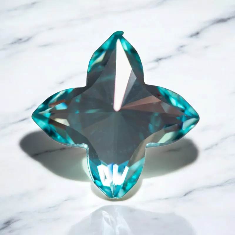 Выращенный в лаборатории Paraiba неоновый синий цвет Quincunx VVS1 драгоценный камень для DIY подвески материалы изготовления ювелирных изделий на выбор сертификат Фото №5