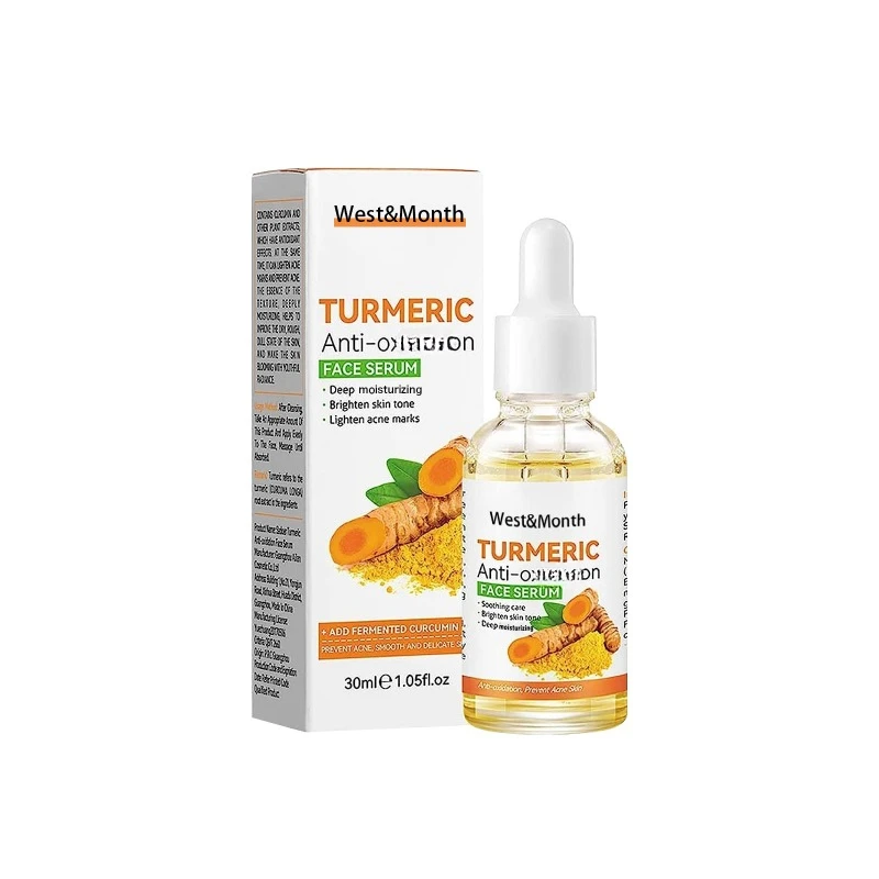 Turmeric Whitening Serum Effective Remove Freckle Liquid Fade Melasma Dark Spots Fade Melanin Whiten Brighten Skin Care Products