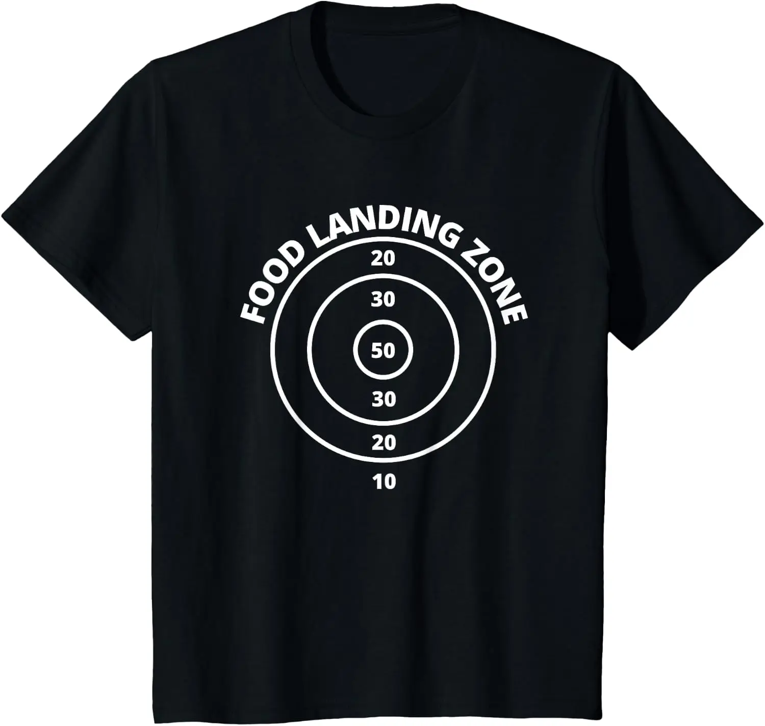 Food Landing Zone Messy Eater Eating Bullseye Target Game T-Shirt Unisex Children’s Wear Cotton Casual Kid Graphic T Shirts