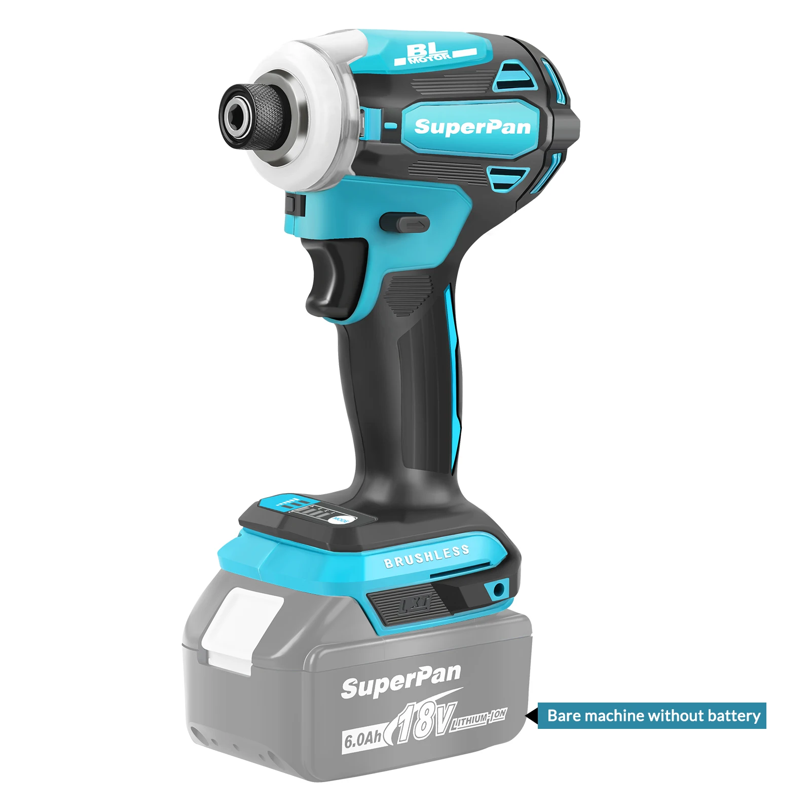 SuperPan DTD172,3600r/min wireless screwdriver brushless impact drill,for woodworking and T-bolt,for Makita 18V battery pins.