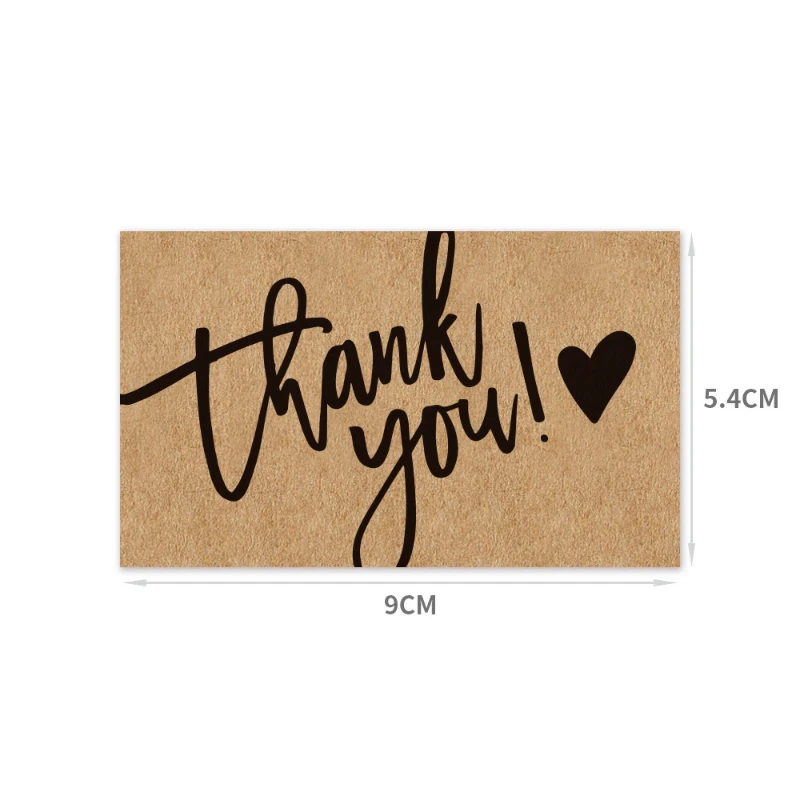 30pcs/lot Kraft Paper Cards Thank You For Your Order Card For Small Shop Gift Decoration Card For Small Business