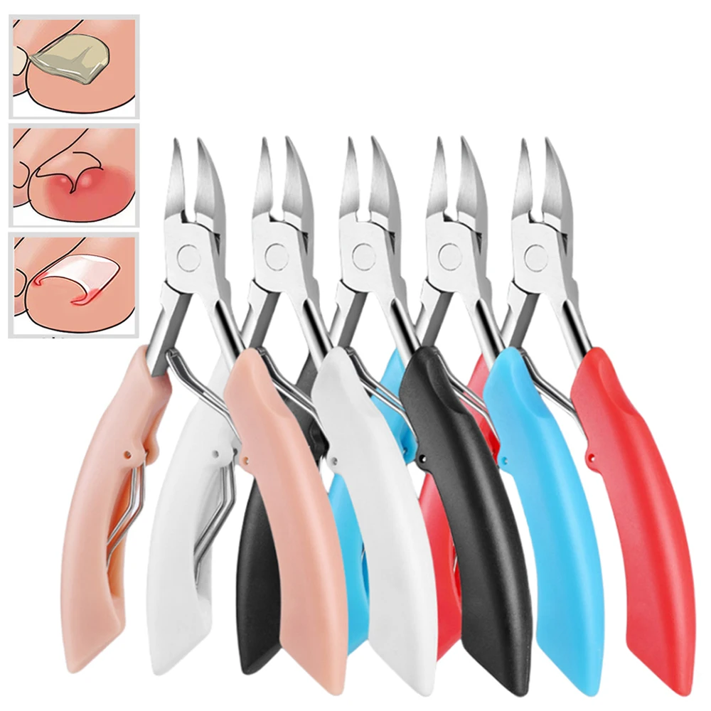 Ingrown Toenail Tool Dead Skin Remover Thick Toe Nail Clippers Cutter Nail Cuticle Scissors Pedicure Curved Manicure Tool