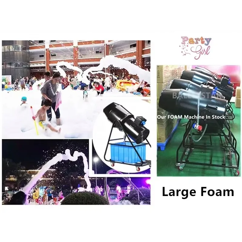 

Factory 2500W Moving Head Jet Foam Machine Snow Cannon Machine For Outdoor Party Play Festival Events Amusement Park Use