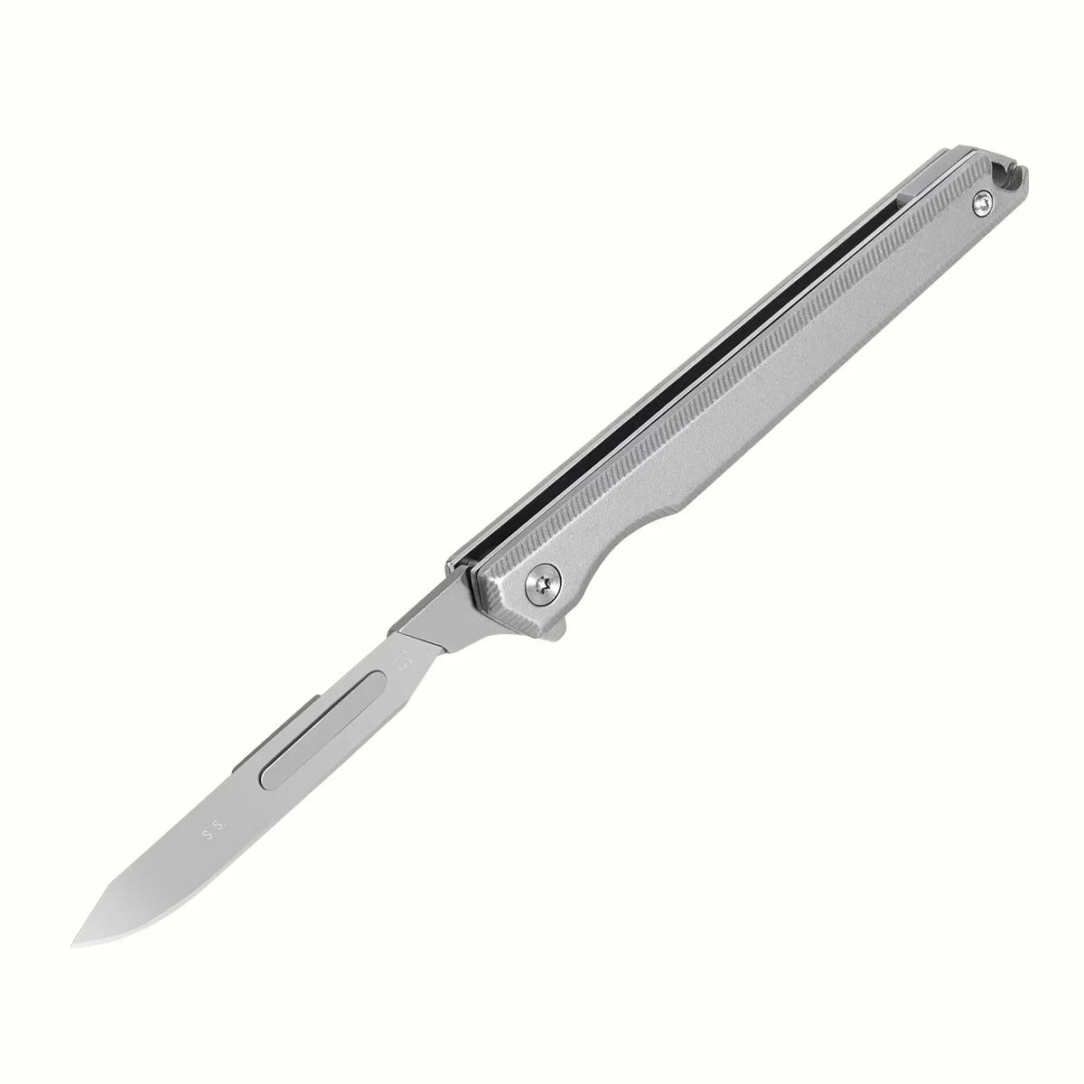 سكين جيب من سبائك التيتانيوم: سكين تكتيكي قابل للطي للرجال Edc متعدد الأدوات، سكين فواكه، شفرات قابلة للاستبدال، يأتي مع خمس شفرات - مثالي للتخييم والمشي لمسافات طويلة، والنحت، والاستخدام اليومي. إنها هدية رائعة، مناسبة خصيصًا لتقديم العطلات مثل عيد الحب وعيد الأب.