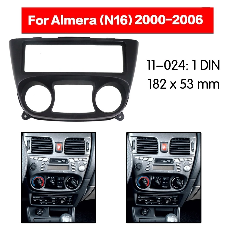 Car Radio Fascias For Nissan Almera N16 2000-2006 1 Din DVD Stereo Panel Dashboard Refitting Installation Frame