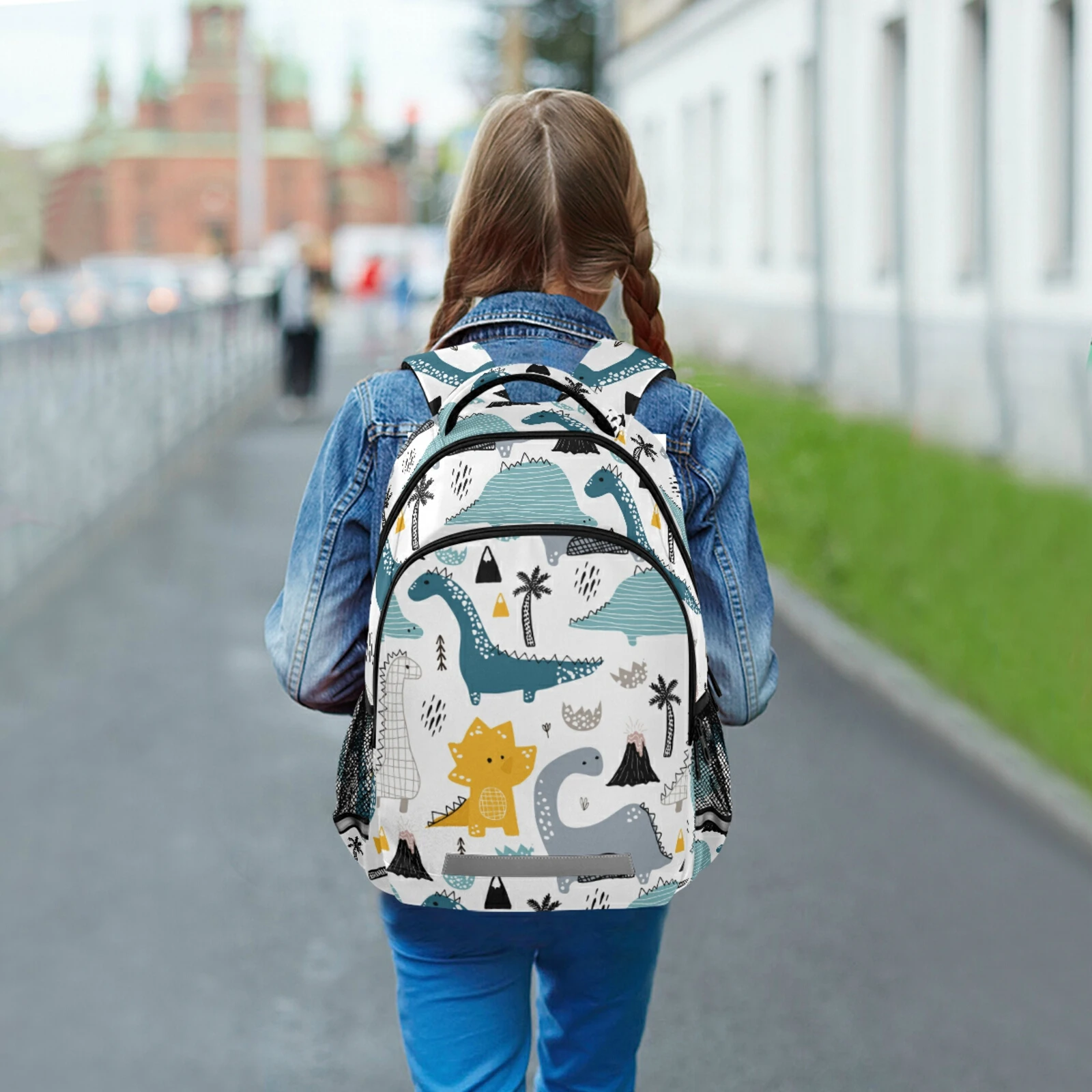 Imagem -06 - Dinossauro dos Desenhos Animados Crianças Bolsa de Escola para Adolescentes Meninas Crianças Mochila Escola Primária Mochila Infantil 2023 Novo