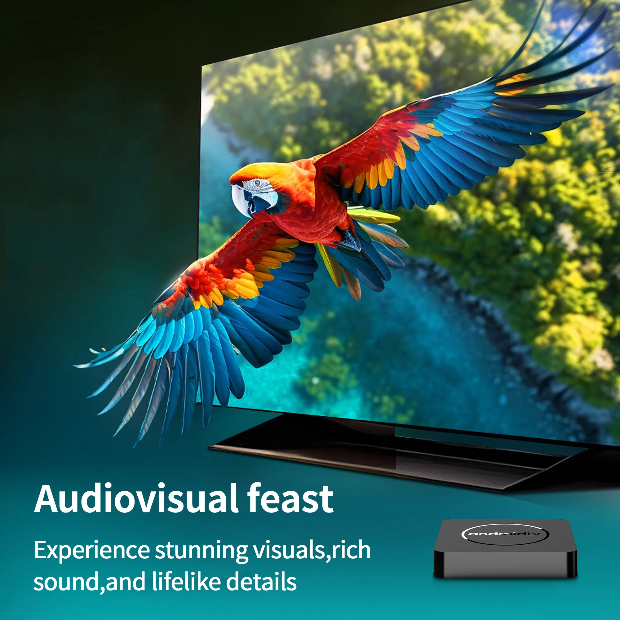 Mortal Q1 Smart TV Box Android13 Allwinner H313 Google Assistant 2GB16GB Dual 2.4G5.8GWifi Bluetooth 4KHDR10 Stream Media Player