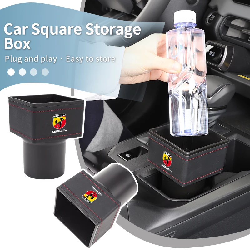 Car Center Console Storage Box Tools Case Cup Holder Accessories For FIAT Abarth 500 Tipo Punto Panda Ducato Stilo Fiorino Doblo